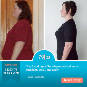 Sarah lost 79 pounds on the HCG Diet